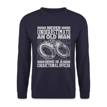Correctional officer Guard Law enforcement officer - Unisex Sweatshirt - navy - Front - Alina (178cm) & Michal (187cm)