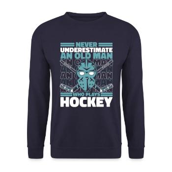 Ice Hockey Hockey Sports - Unisex Sweatshirt - navy - Front - Alina (178cm) & Michal (187cm)