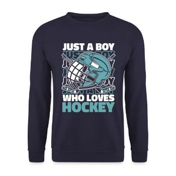 Ice Hockey Hockey Sports - Unisex Sweatshirt - navy - Front - Alina (178cm) & Michal (187cm)
