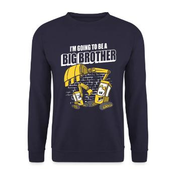 Frère Grand frère Famille - Sweat-shirt Unisexe - marine - Devant - Alina (178cm) & Michal (187cm)