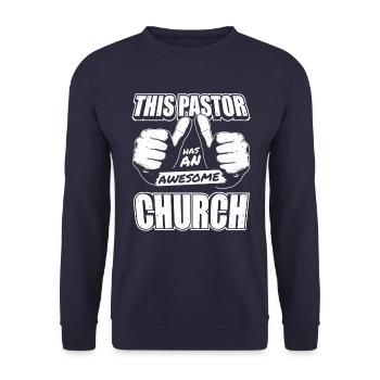 Pastor Pastor Preacher Church Christ - Unisex Sweatshirt - navy - Front - Alina (178cm) & Michal (187cm)