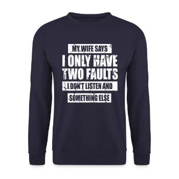 Ehemann Ehegatte Familie Hochzeit - Unisex Pullover - Navy - Vorne - Alina (178cm) & Michal (187cm)