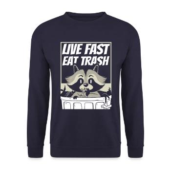 Raton laveur - Sweat-shirt Unisexe - marine - Devant - Alina (178cm) & Michal (187cm)