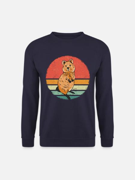Kurzschwanzkänguru Quokka Tier - Unisex Pullover - Navy