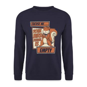 Squirrel Animal - Unisex Sweatshirt - navy - Front - Alina (178cm) & Michal (187cm)