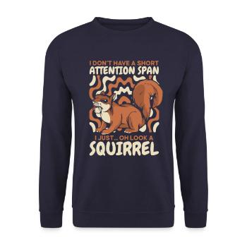 Squirrel Animal - Unisex Sweatshirt - navy - Front - Alina (178cm) & Michal (187cm)