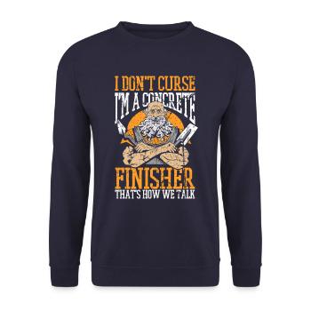 Betonpolierer Betonfertiger Bauarbeiter Beton Zeme - Unisex Pullover - Navy - Vorne - Alina (178cm) & Michal (187cm)