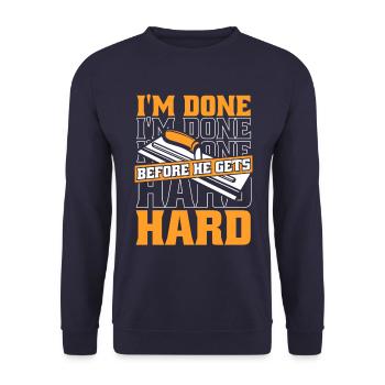 Betonpolierer Betonfertiger Bauarbeiter Beton Zeme - Unisex Pullover - Navy - Vorne - Alina (178cm) & Michal (187cm)