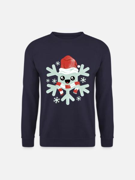 Schneeflocke Schneeflocken Weihnachten Schnee - Unisex Pullover - Navy