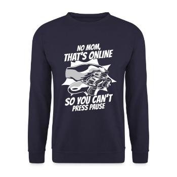 Gamer Gaming Videospiele Konsole Controller - Unisex Pullover - Navy - Vorne - Alina (178cm) & Michal (187cm)