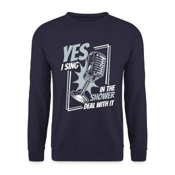 Vocal music singer singing - Unisex Sweatshirt - navy - Front - Alina (178cm) & Michal (187cm)