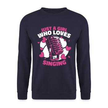 Chanteur de musique vocale chantant - Sweat-shirt Unisexe - marine - Devant - Alina (178cm) & Michal (187cm)
