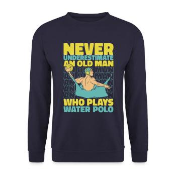 Wasserball Water Polo Sport - Unisex Sweatshirt - navy - Front - Alina (178cm) & Michal (187cm)