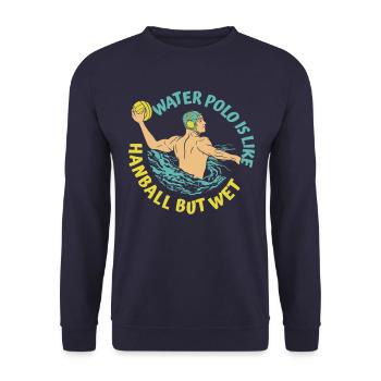 Wasserball Water Polo Sport - Unisex Sweatshirt - navy - Front - Alina (178cm) & Michal (187cm)