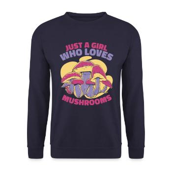 Mushroom Mushrooms Funghi Mushroom - Unisex Sweatshirt - navy - Front - Alina (178cm) & Michal (187cm)