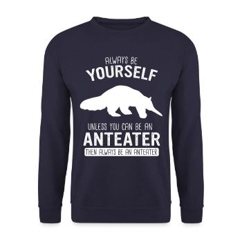 Anteater Animal Anteaters - Unisex Sweatshirt - navy - Front - Alina (178cm) & Michal (187cm)