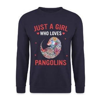 Pangolin Animal Pangolins Endangered Ar - Unisex Sweatshirt - navy - Front - Alina (178cm) & Michal (187cm)