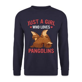 Pangolin Animal Pangolins Endangered Ar - Unisex Sweatshirt - navy - Front - Alina (178cm) & Michal (187cm)
