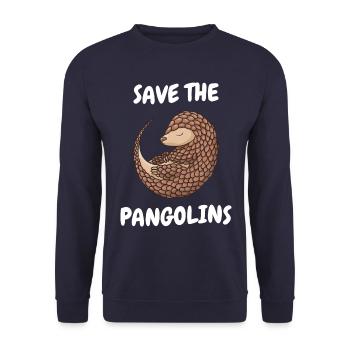 Pangolin Animal Pangolins Endangered Ar - Unisex Sweatshirt - navy - Front - Alina (178cm) & Michal (187cm)