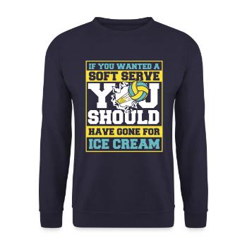 Volleyball Player Beach Volleyball Volleyball S - Unisex Sweatshirt - navy - Front - Alina (178cm) & Michal (187cm)