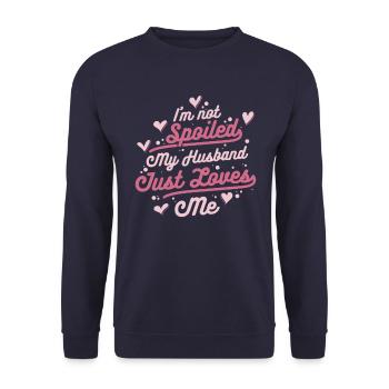 Ehemann Ehegatte Familie Hochzeit - Unisex Pullover - Navy - Vorne - Alina (178cm) & Michal (187cm)