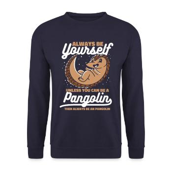Pangolin Animal Pangolins Endangered Ar - Unisex Sweatshirt - navy - Front - Alina (178cm) & Michal (187cm)