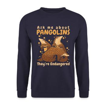 Pangolin Animal Pangolins Endangered Ar - Unisex Sweatshirt - navy - Front - Alina (178cm) & Michal (187cm)