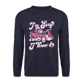 Tow Truck Truck Tow Truck - Unisex Sweatshirt - navy - Front - Alina (178cm) & Michal (187cm)
