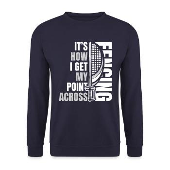 Fencing fencers - Unisex Sweatshirt - navy - Front - Alina (178cm) & Michal (187cm)