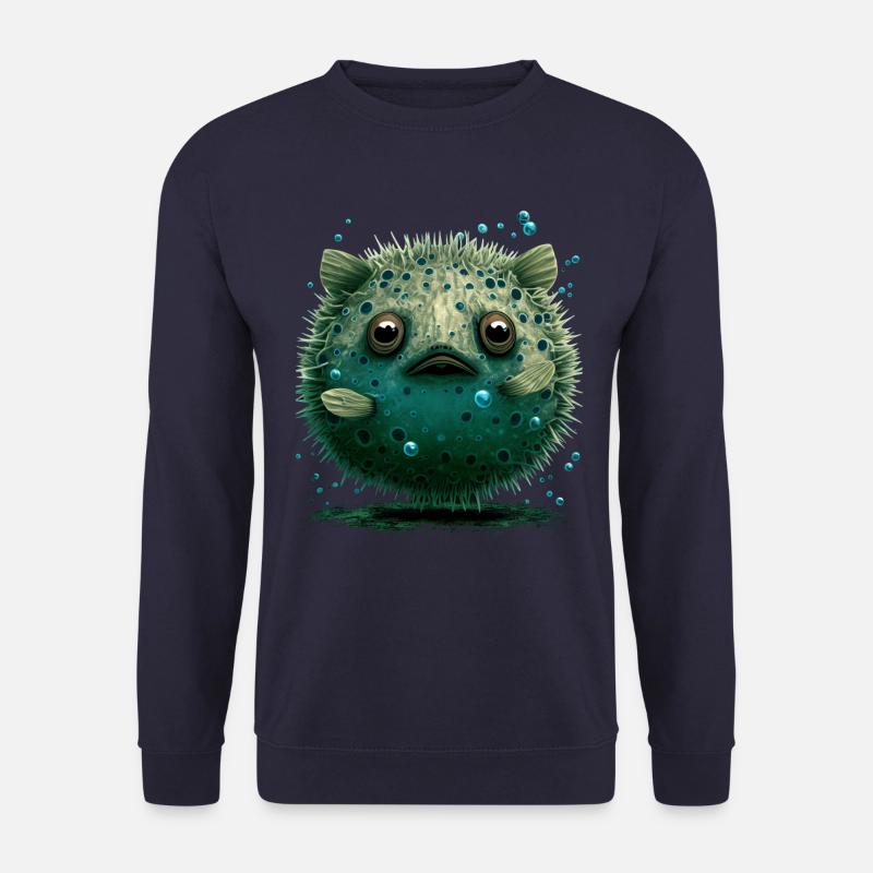 Kugelfisch Kugelfische Fisch Ozean Tier - Unisex Pullover - Navy