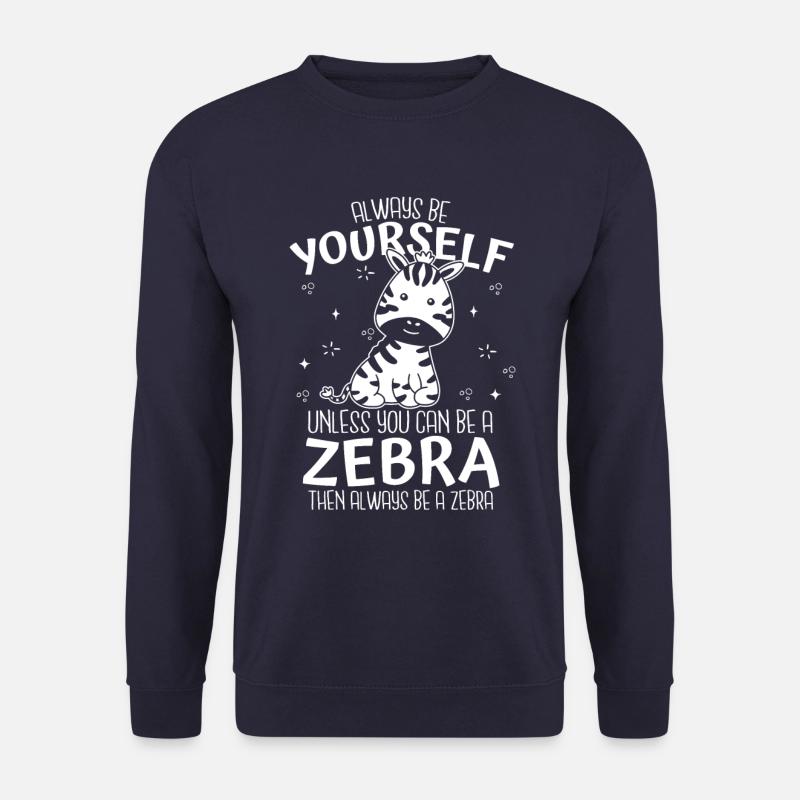 Zebra Tier Zebras Zoo - Unisex Pullover - Navy