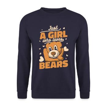 Ours Grizzli Ours brun Ours - Sweat-shirt Unisexe - marine - Devant - Alina (178cm) & Michal (187cm)