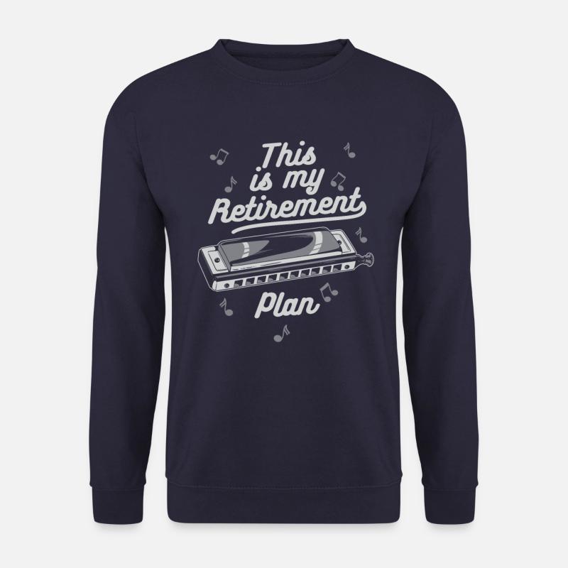 Harmonica Harmonica Instrument Music - Unisex Sweatshirt - navy
