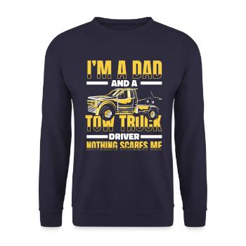 Tow Truck Truck Tow Truck - Unisex Sweatshirt - navy - Front - Alina (178cm) & Michal (187cm)