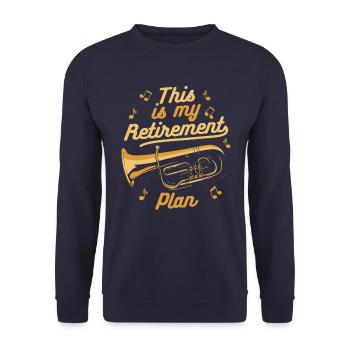 Tuba tuba player - Unisex Sweatshirt - navy - Front - Alina (178cm) & Michal (187cm)