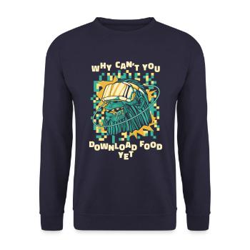 VR Virtual Reality Gaming Gamer Video Games - Unisex Sweatshirt - navy - Front - Alina (178cm) & Michal (187cm)