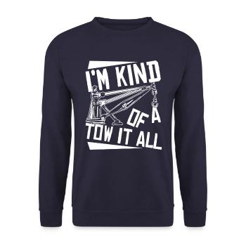 Tow Truck Truck Tow Truck - Unisex Sweatshirt - navy - Front - Alina (178cm) & Michal (187cm)