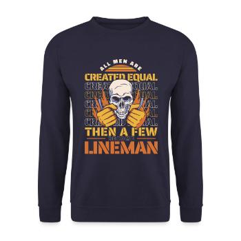 Lineman Électricien de poteau électrique de câble électrique - Sweat-shirt Unisexe - marine - Devant - Alina (178cm) & Michal (187cm)