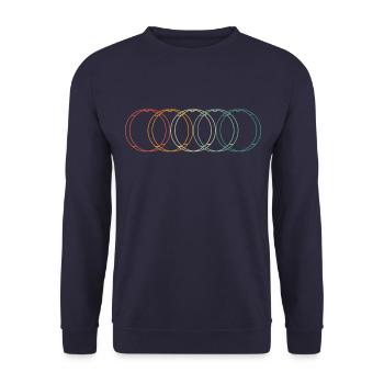 Rhönrad Gymnastics Wheel Wheel - Unisex Sweatshirt - navy - Front - Alina (178cm) & Michal (187cm)