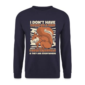 Squirrel Animal Rodent - Unisex Sweatshirt - navy - Front - Alina (178cm) & Michal (187cm)