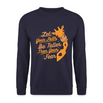 Girafe Animal Afrique Girafes - Sweat-shirt Unisexe - marine - Devant - Alina (178cm) & Michal (187cm)