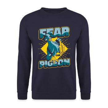 Pigeon Pigeons Animal Oiseau - Sweat-shirt Unisexe - marine - Devant - Alina (178cm) & Michal (187cm)