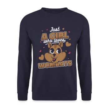 Wombat Animal Australia Womabts - Unisex Sweatshirt - navy - Front - Alina (178cm) & Michal (187cm)