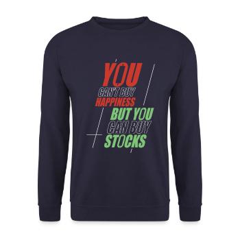 Stock Trading Trader Exchange Trading Stocks - Unisex Sweatshirt - navy - Front - Alina (178cm) & Michal (187cm)