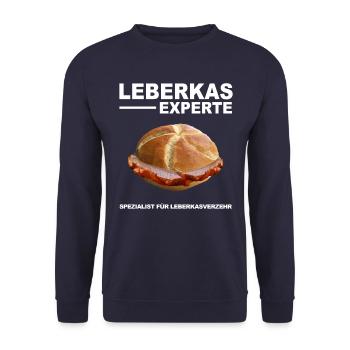 Leberkäs Bayern Leberkas Semmel Fleischkäse - Unisex Pullover - Navy - Vorne - Alina (178cm) & Michal (187cm)