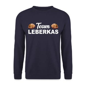 Leberkäs Bayern Leberkas Semmel Fleischkäse - Unisex Pullover - Navy - Vorne - Alina (178cm) & Michal (187cm)