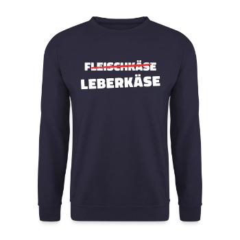 Leberkäs Bayern Leberkas Semmel Fleischkäse - Unisex Pullover - Navy - Vorne - Alina (178cm) & Michal (187cm)