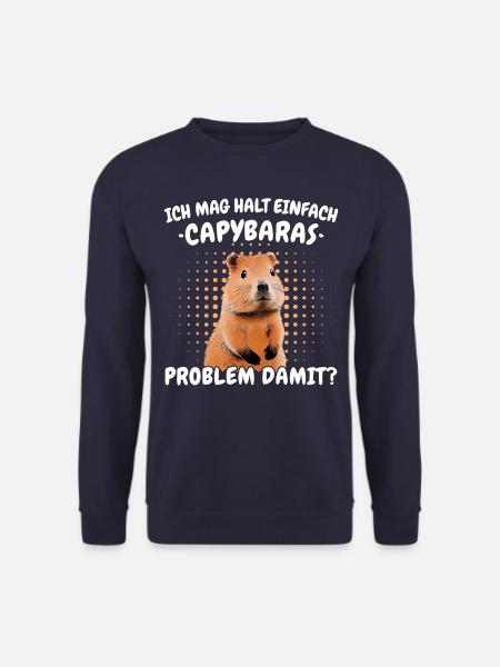 Capybara Wasserschwein Capybaras - Unisex Pullover - Navy