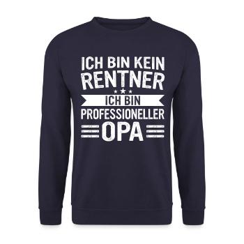 Ruhestand Rentner Rente Pension Renteneintritt - Unisex Pullover - Navy - Vorne - Alina (178cm) & Michal (187cm)