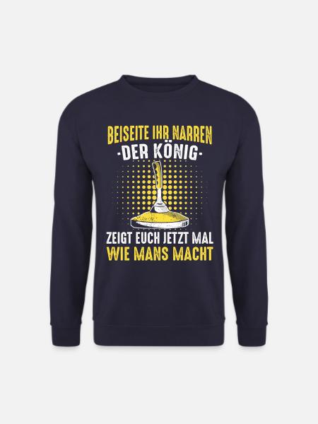 Stockschütze Eisstockschießen Eisstock - Unisex Pullover - Navy